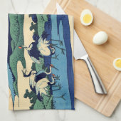 葛飾北斎 – 相模国梅川 キッチンタオル (四つ折り)