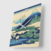 葛飾北斎 – 相模国梅川 スクエア壁時計 (傾斜)