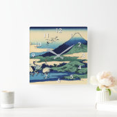 葛飾北斎 – 相模国梅川 スクエア壁時計 (ホーム)