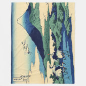 葛飾北斎 – 相模国梅川 フリースブランケット (正面)