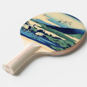 葛飾北斎 – 相模国梅川 卓球ラケット (正面アングル)