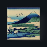 葛飾北斎 – 相模国梅川 缶バッジ<br><div class="desc">相模国梅川山富士36景の一つ – 葛飾北斎， 1830</div>