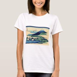 葛飾北斎 – 相模国梅川 Tシャツ