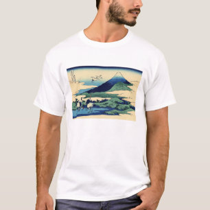 葛飾北斎 – 相模国梅川 Tシャツ