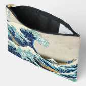 葛飾北斎 - 神奈川沖の大波 アクセサリーポーチ (見開き)