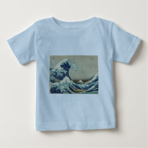 葛飾北斎:神奈川沖浪裏 ベビーTシャツ