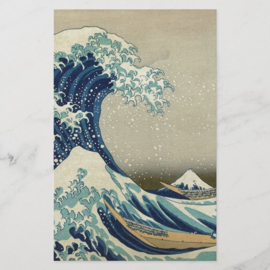 葛飾北斎:神奈川沖浪裏 便箋 (正面)