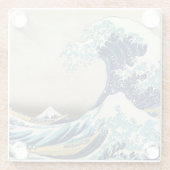 葛飾北斎 – 神奈川素晴らしの波 ガラスコースター (裏面)