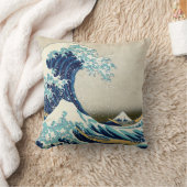 葛飾北斎 – 神奈川素晴らしの波 クッション (ブランケット)