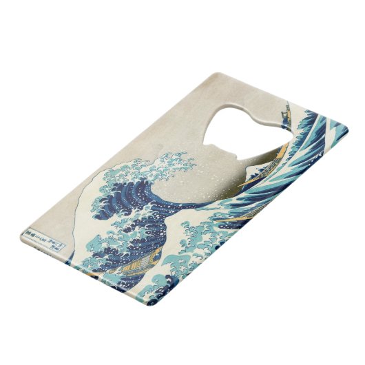 葛飾北斎 – 神奈川素晴らしの波 クレジットカード栓抜き (裏面アングル)