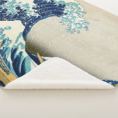 葛飾北斎 – 神奈川素晴らしの波 シェルパブランケット (3/4)
