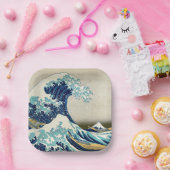 葛飾北斎 – 神奈川素晴らしの波 ペーパープレート (パーティー)