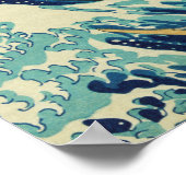 葛飾北斎 – 神奈川素晴らしの波 ポスター (角)