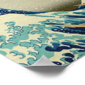 葛飾北斎 – 神奈川素晴らしの波 ポスター (角)