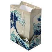 葛飾北斎 – 神奈川素晴らしの波 ミディアムペーパーバッグ (裏面アングル)