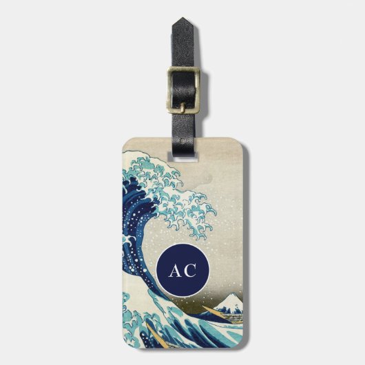 葛飾北斎 – 神奈川素晴らしの波 ラゲッジタグ (正面縦)