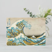 葛飾北斎 – 神奈川素晴らしの波 箔シーズンカード (立ち正面)