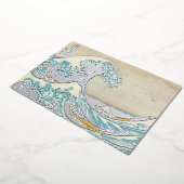 葛飾北斎 – 神奈川素晴らしの波 箔シーズンカード (回転した状態)