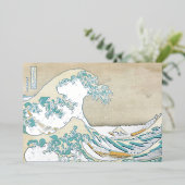 葛飾北斎 – 神奈川素晴らしの波 箔シーズンカード (立ち正面)