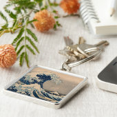 葛飾北斎。神奈川素晴らし沖の波 キーホルダー (側面)