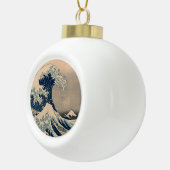 葛飾北斎。神奈川素晴らし沖の波 セラミックボールオーナメント (右)