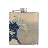 葛飾北斎。神奈川素晴らし沖の波 フラスク (正面)