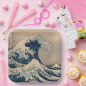 葛飾北斎。神奈川素晴らし沖の波 ペーパープレート (パーティー)