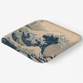 葛飾北斎。神奈川素晴らし沖の波 ペーパープレート (傾斜あり)