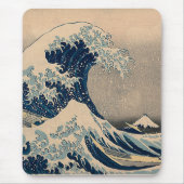 葛飾北斎。神奈川素晴らし沖の波 マウスパッド (正面)