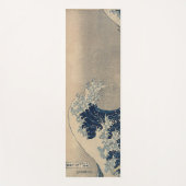 葛飾北斎。神奈川素晴らし沖の波 ヨガマット (正面)