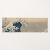 葛飾北斎。神奈川素晴らし沖の波 ヨガマット (正面(横))