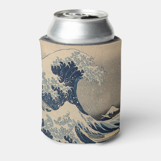 葛飾北斎。神奈川素晴らし沖の波 缶クーラー (缶裏面)