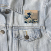 葛飾北斎。神奈川素晴らし沖の波 缶バッジ (インサイチュ)