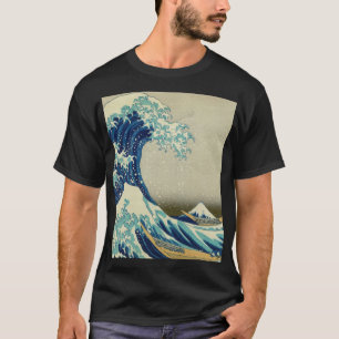 葛飾北斎 – 神奈素晴らし川の波 Tシャツ