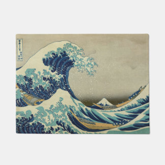 葛飾北斎 – 素晴らしWave ドアマット