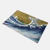 葛飾北斎 – 色の大きな波 ドアマット (アングル)