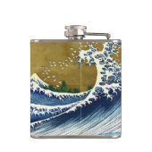葛飾北斎 – 色の大きな波 フラスク (裏面)
