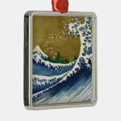 葛飾北斎 – 色の大きな波 メタルオーナメント (右)