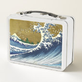葛飾北斎 – 色の大きな波 メタルランチボックス (裏面)