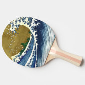 葛飾北斎 – 色の大きな波 卓球ラケット (横)
