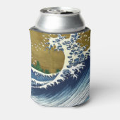 葛飾北斎 – 色の大きな波 缶クーラー (缶裏面)