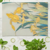 葛飾北斎 - 蝗虫とアヤメ キッチンタオル (折り畳み)