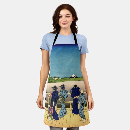 葛飾北斎 – 西堂500羅漢 エプロン (着用した状態)