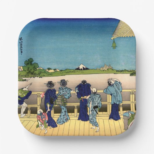 葛飾北斎 – 西堂500羅漢 ペーパープレート (正面)