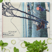 葛飾北斎 – 駿河国江尻 キッチンタオル (折り畳み)