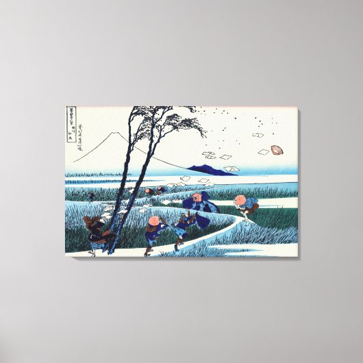 葛飾北斎 - 駿河国江尻 キャンバスプリント (正面)