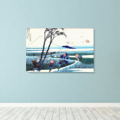 葛飾北斎 - 駿河国江尻 キャンバスプリント (インサイチュ (ウッドフロア))