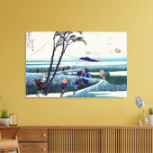 葛飾北斎 - 駿河国江尻 キャンバスプリント (インサイチュ (リビング))