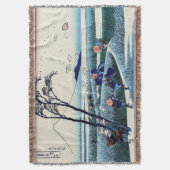 葛飾北斎 – 駿河国江尻 スローブランケット (正面縦)