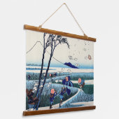 葛飾北斎 – 駿河国江尻 吊り下げ型タペストリー (傾斜あり)